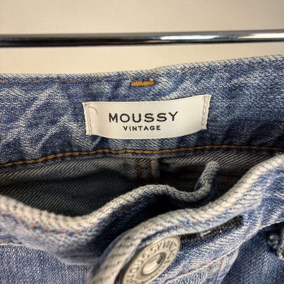 MOUSSY Vintage Jeans Women’s 26 | High Rise Straight Leg Raw Hem Denim - Picture 10 of 12